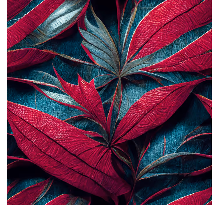 Tropical leaves Pattern Living room wallpaper - TenStickers