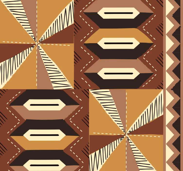 Tribal african pattern Wedding wallpaper - TenStickers