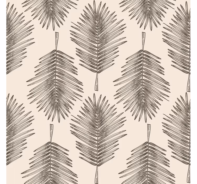 Plants Leaf Living Room Wallpaper - TenStickers
