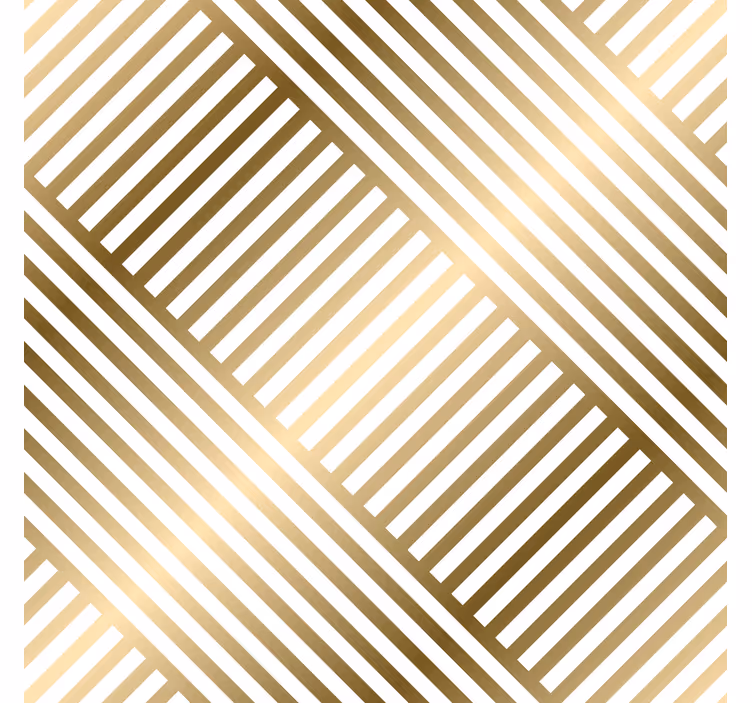 Gold Lines Pattern Hallway Wallpaper - TenStickers
