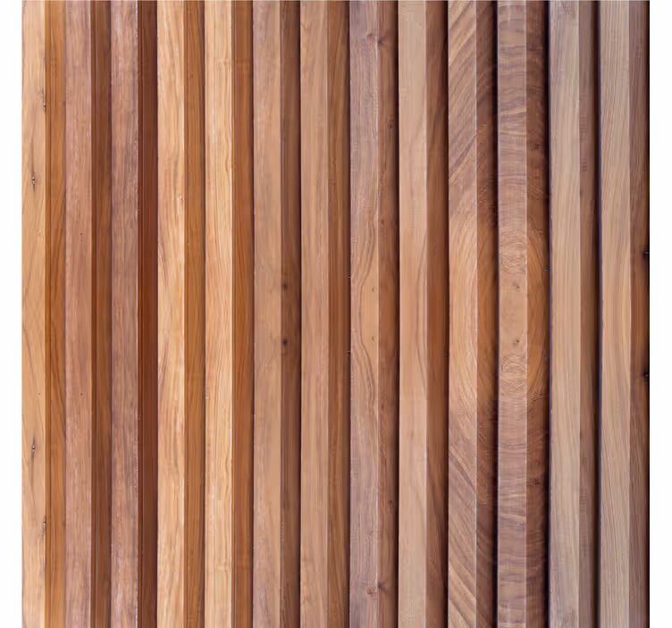 Vertical Wood Planks Living Room Wallpaper - TenStickers