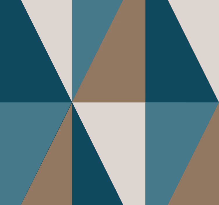 Grey and blue triangle pattern wallpaper - TenStickers