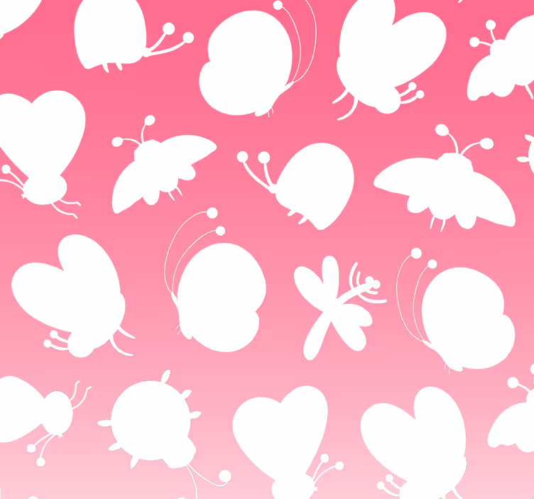 Butterfly wallpaper in butterfly pattern - TenStickers