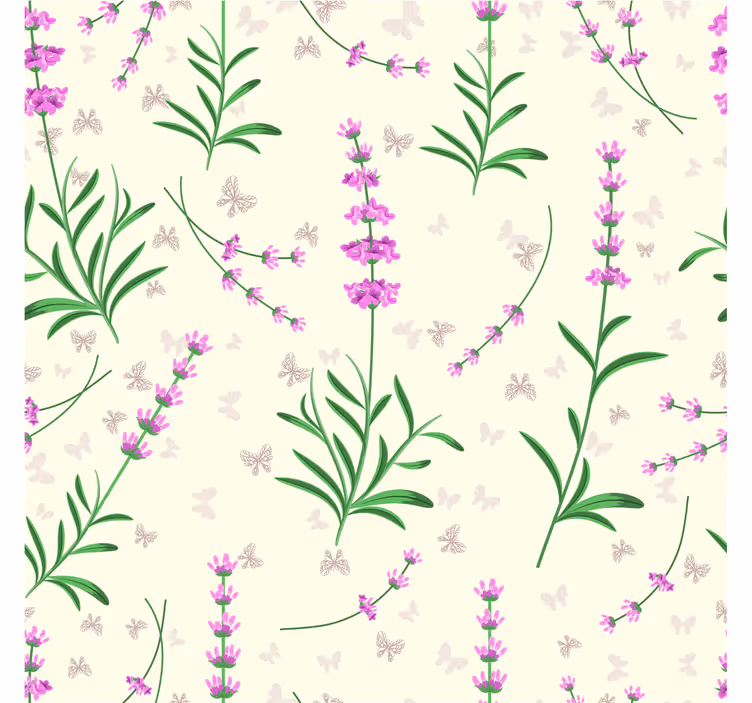 Pink plants design master bedroom wallpaper - TenStickers