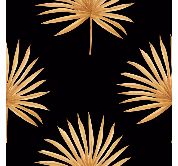 Fern pattern Black wallpaper - TenStickers