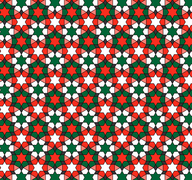 Geometric stars pattern wallpaper - TenStickers