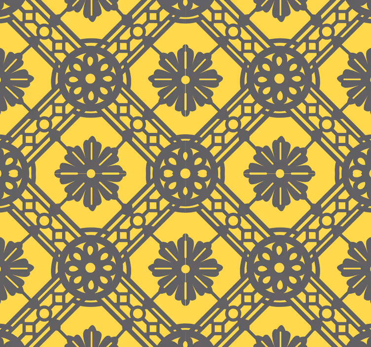 Geometric wallpaper with geometric pattern accent - TenStickers