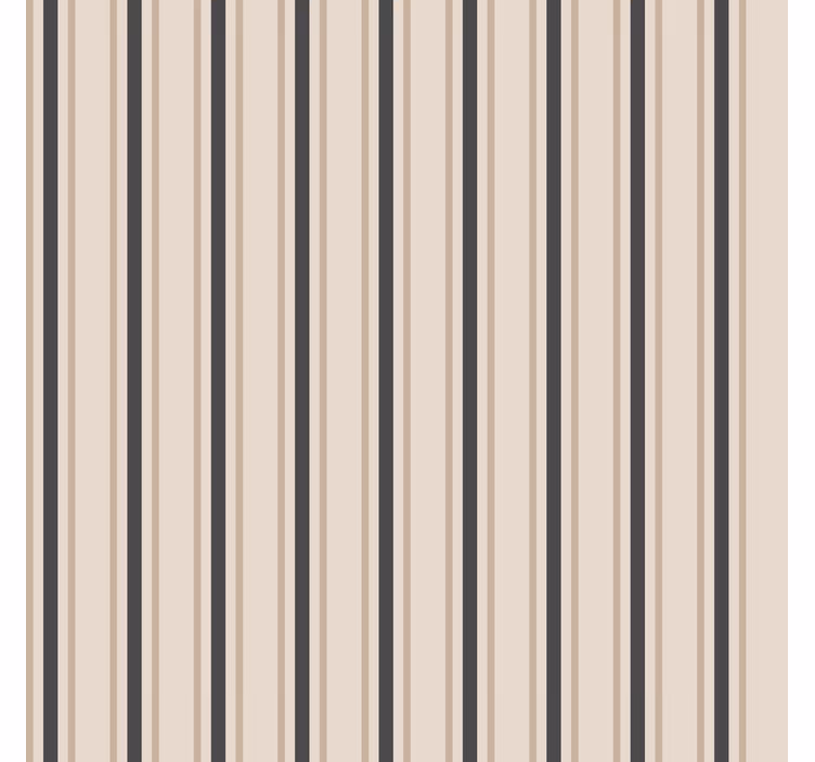 Black and beige colours vertical stripes wallpaper - TenStickers