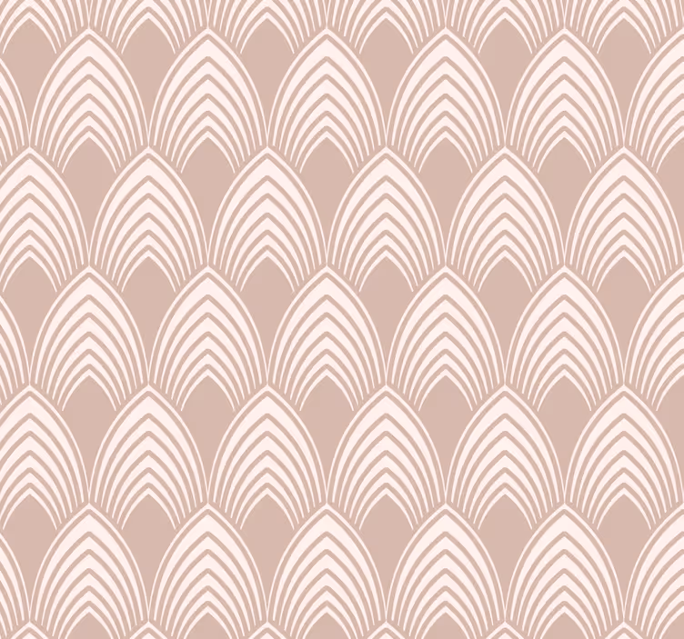 vintage geometric design Pink wallpaper - TenStickers