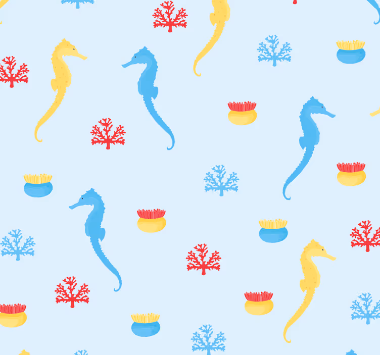 Marine Motif fish wallpaper - TenStickers
