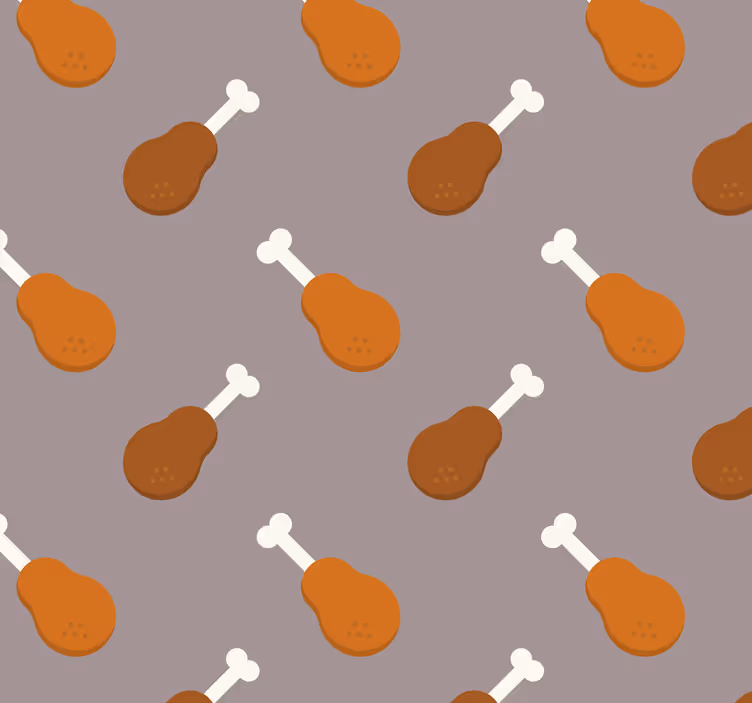 Meat Cut Motif animal wallpaper - TenStickers