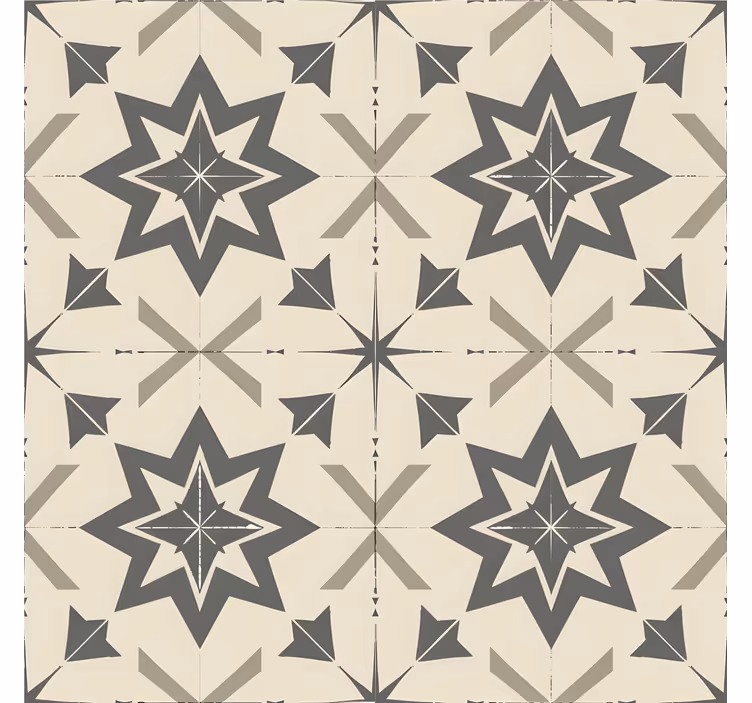 Beige starry design tile wallpaper - TenStickers