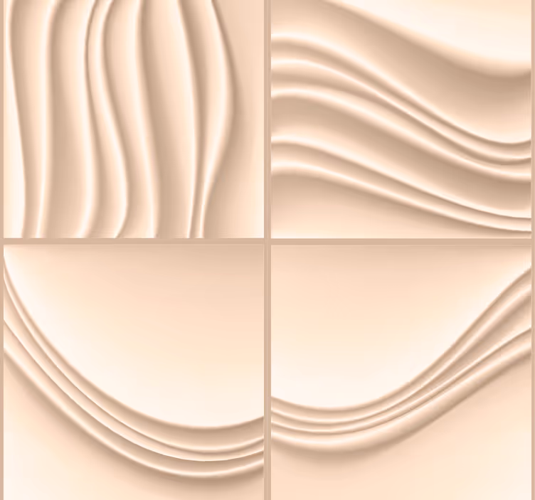 Curved Texture Panels abstract wallpaper - TenStickers