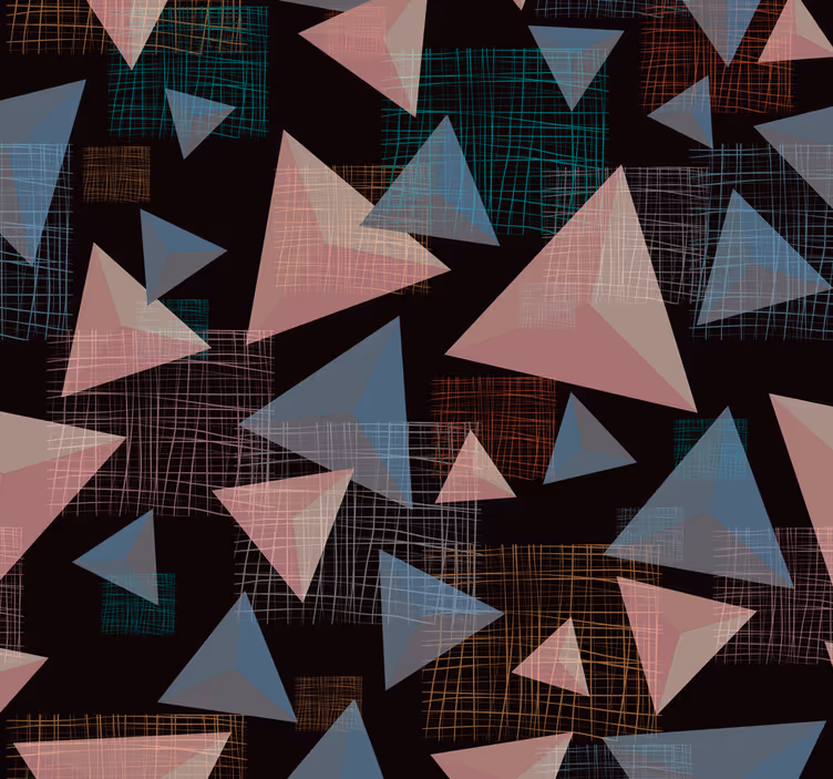 Triangular Complexity geometric wallpaper - TenStickers