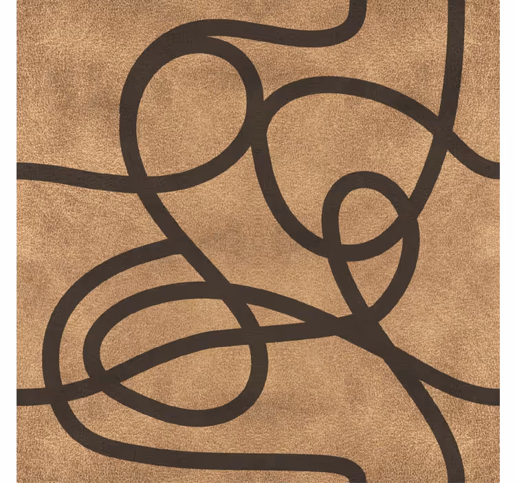 Irregular brown lines modern wallpaper - TenStickers