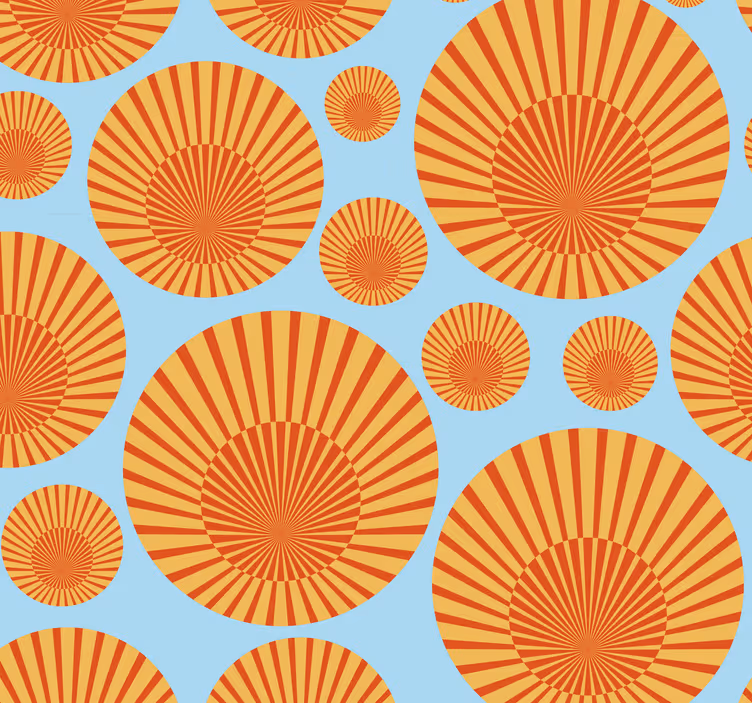 70's sunshine living room wallpaper - TenStickers