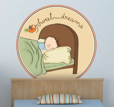 Boy Sweet Dreams Headboard Wall Decal