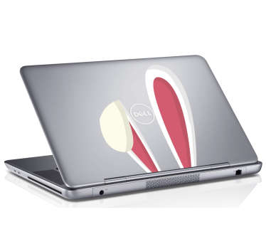 Bunny Ears Laptop Sticker