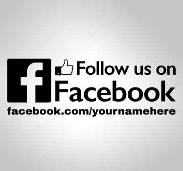 Follow Us On Facebook Sticker