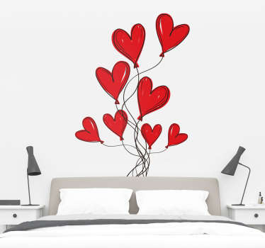 Love Hearts Sticker for Headboard