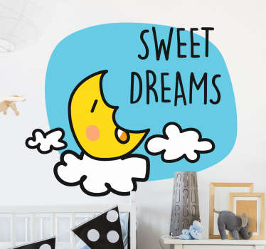 Sleeping Moon Kid Sticker