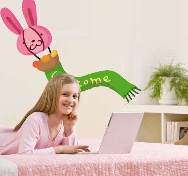 Welcome Rabbit Sticker