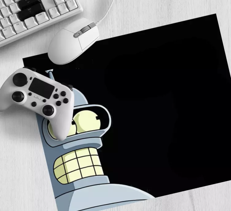 Angry geek robot face gaming mouse pad - TenStickers