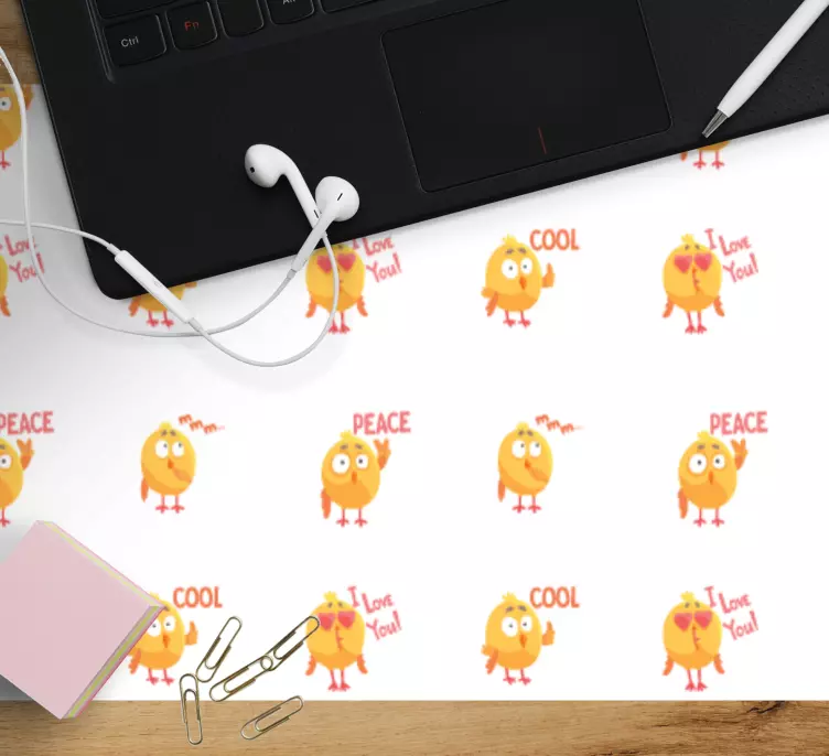 Cute cartoon comic chicken more mousepads - TenStickers