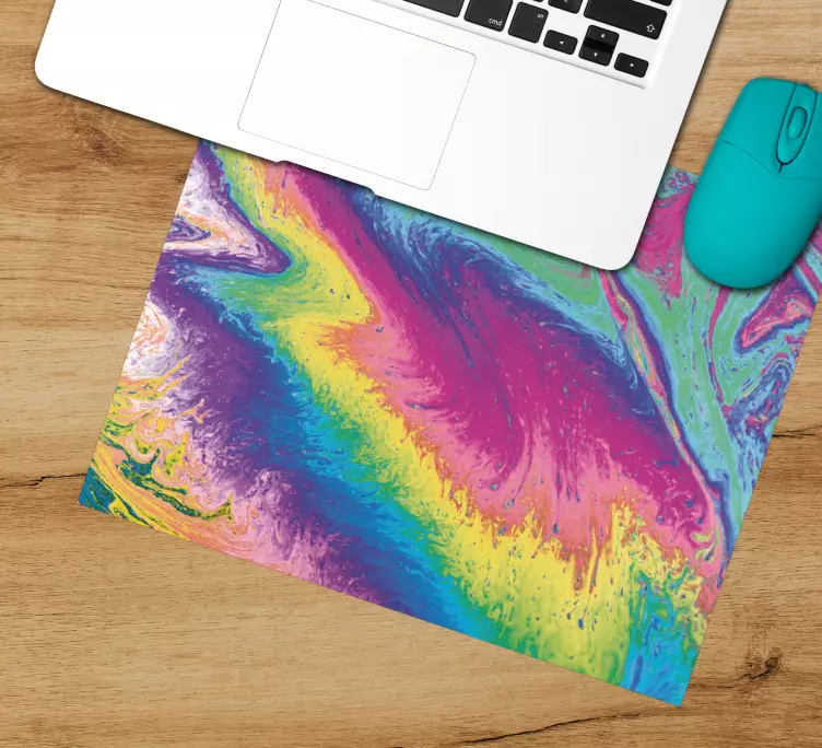 Marble rainbow  mouse pad patterns - TenStickers