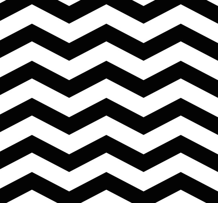 White and black chevron pattern roller blind for kitchen window - TenStickers