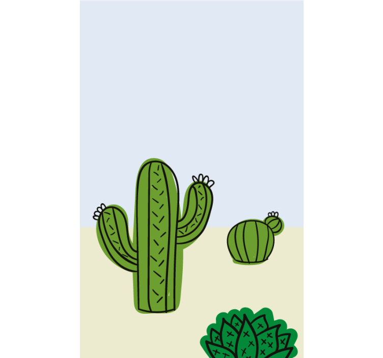 Cactus plant roller blind for kitchen window - TenStickers