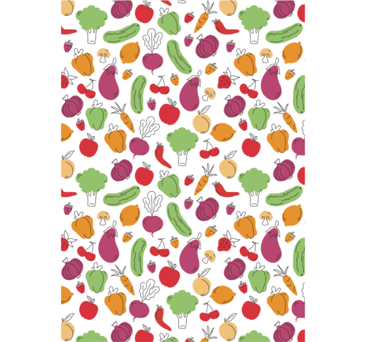 Fruits and vegetables  roller blind for kitchen window - TenStickers