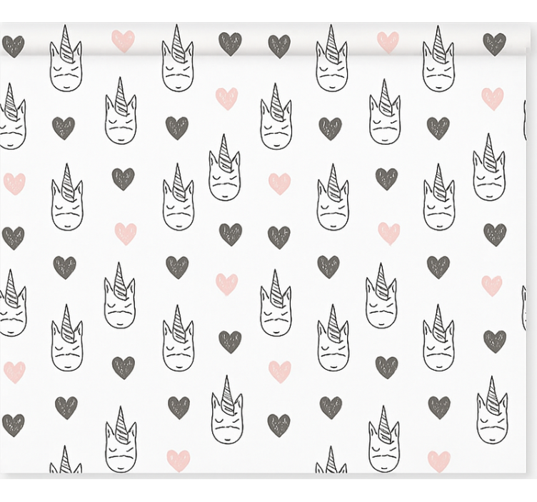 Nordic unicorns pattern kids roller blind - TenStickers