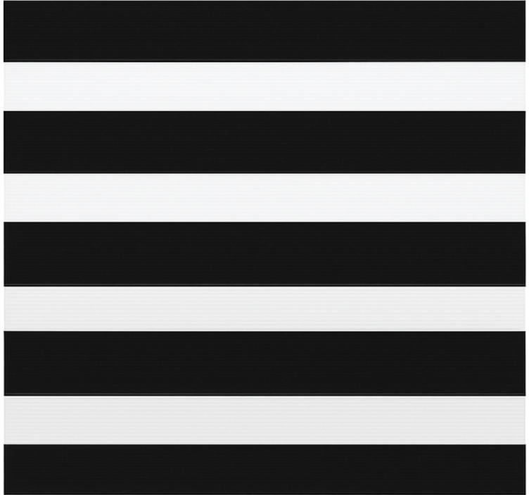 Black and white stripes roller blind for kitchen window - TenStickers