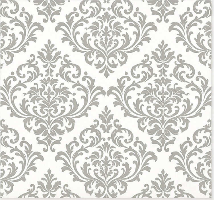 Baroque grey pattern roller blind for living room - TenStickers