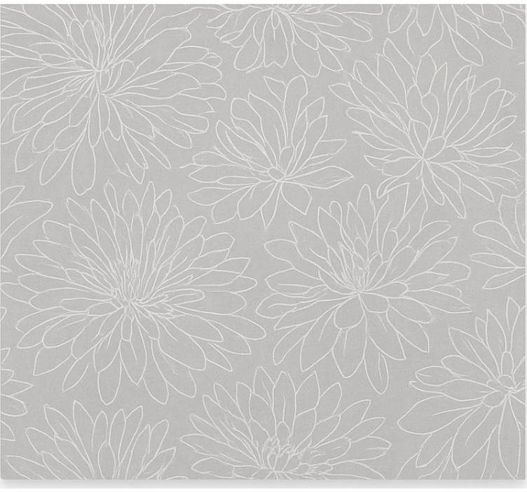 Sheer floral pattern roller blind for living room - TenStickers