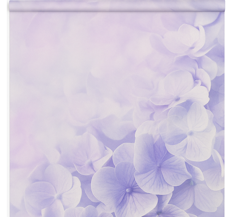 Soft hazy hydrangeas kids roller blind - TenStickers