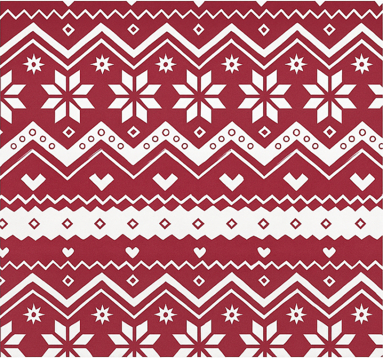 Red and white Christmas roller blind for living room - TenStickers