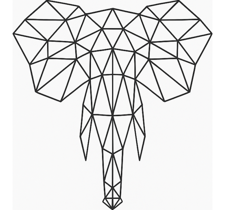 Modern geometric elephant teenage roller blind - TenStickers