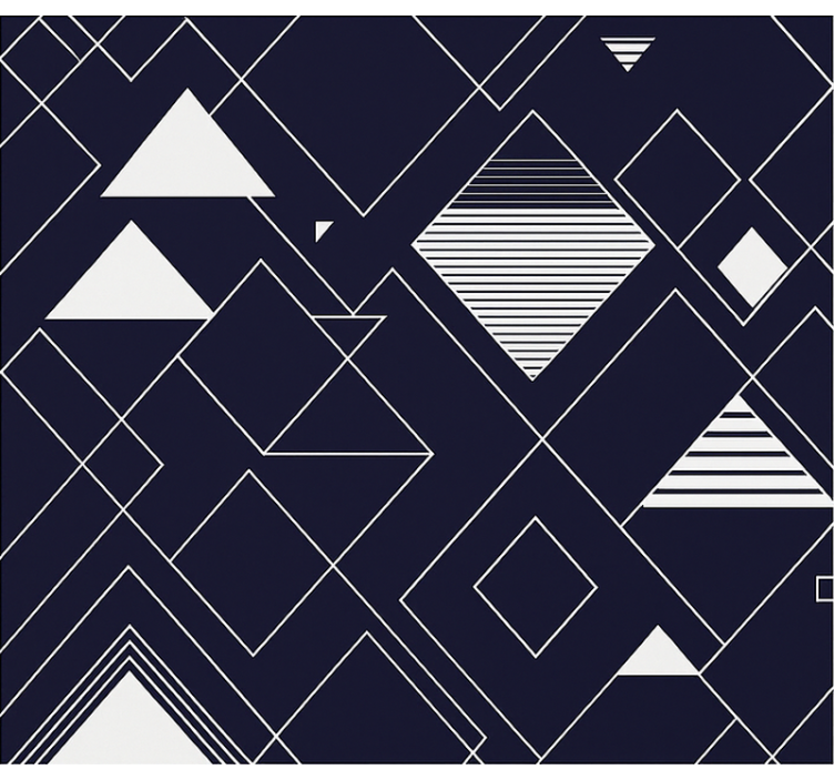 Navy geometry teenage roller blind - TenStickers