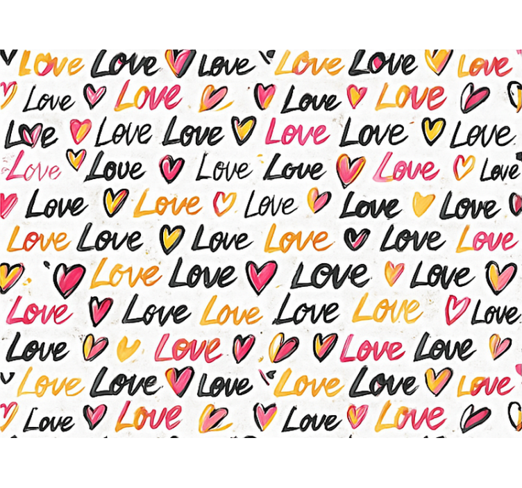 tekst ¨love love love¨ teenage roller blind - TenStickers