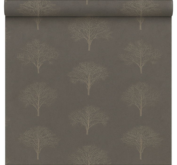 Beige black forest trees  dining room roller blind - TenStickers