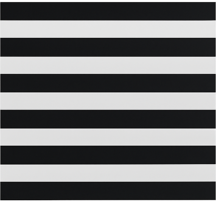 Black and transparent stripped  dining room roller blind - TenStickers