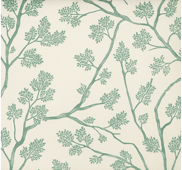 Dining room roller blinds green blooming spring tree - TenStickers