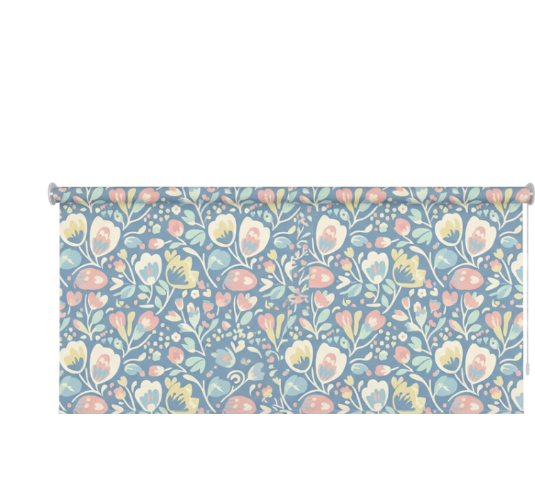Nordic roller blind in pastel floral design - TenStickers