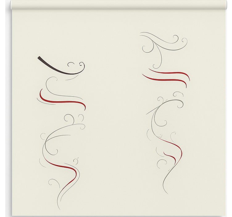 Nordic roller blind abstract floral multicolor spiral - TenStickers