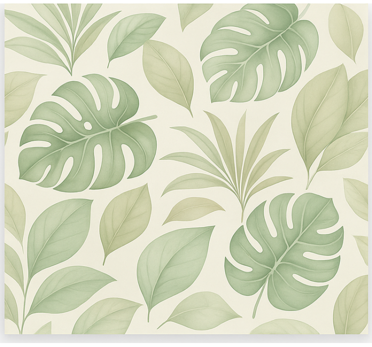 Nordic roller blind with earthy tropical palm leaves - TenStickers