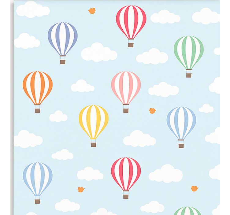 Nordic roller blind pastel balloon ride - TenStickers