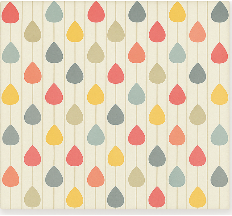 Nordic roller blind with vibrant cascading raindrops - TenStickers