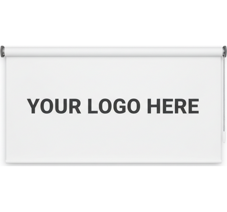 Office window roller blind with custom business logo - TenStickers